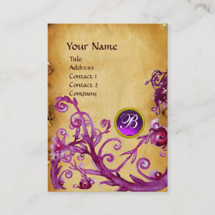 MAGIC BERRIES MONOGRAM GEM parchment paars Visitekaartje