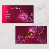 MAGIC BERRIES MONOGRAM GEM ruby roze Visitekaartje (Voorkant / Achterkant)