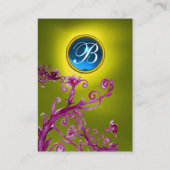 MAGIC BERRIES MONOGRAM GEM topaz yellow blue Visitekaartje (Achterkant)