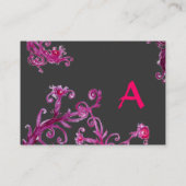 MAGIC BERRIES MONOGRAM grijs paars roze wit Visitekaartje (Achterkant)