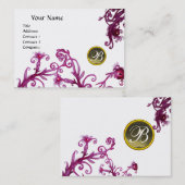 MAGIC BERRIES MONOGRAM, Grijze witte roodaat Visitekaartje (Voorkant / Achterkant)