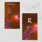 MAGIC BERRIES MONOGRAM oranje Visitekaartje (Voorkant / Achterkant)