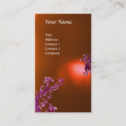 MAGIC BERRIES MONOGRAM oranje Visitekaartje (Voorkant)