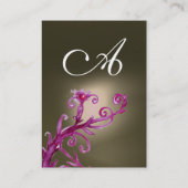 MAGIC BERRIES MONOGRAM paars grijs Visitekaartje (Achterkant)