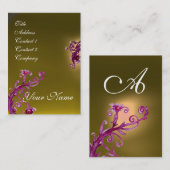 MAGIC BERRIES MONOGRAM paars rood geel Visitekaartje (Voorkant / Achterkant)