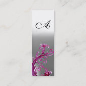 MAGIC BERRIES MONOGRAM paars rood wit Mini Visitekaartje (Achterkant)