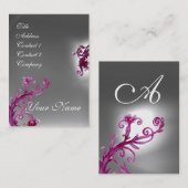 MAGIC BERRIES MONOGRAM paars rood wit Visitekaartje (Voorkant / Achterkant)