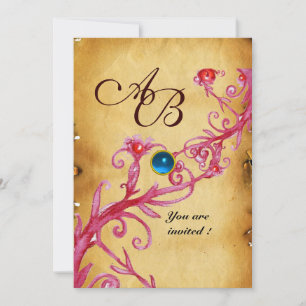 MAGIC BERRIES MONOGRAM Parchment Blue Sapphire Kaart