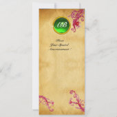 MAGIC BERRIES MONOGRAM Parchment Green Emerald Kaart (Achterkant)