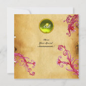 MAGIC BERRIES MONOGRAM Parchment Yellow Topaz Kaart (Achterkant)