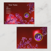 MAGIC BERRIES MONOGRAM, ruby red paars Visitekaartje (Voorkant / Achterkant)