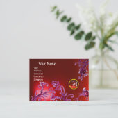 MAGIC BERRIES MONOGRAM, ruby red Visitekaartje (Staand voorkant)