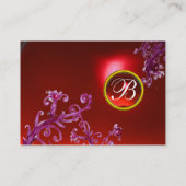 MAGIC BERRIES MONOGRAM, ruby red Visitekaartje (Achterkant)