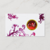 MAGIC BERRIES MONOGRAM swirl gem red eggshell Visitekaartje (Achterkant)