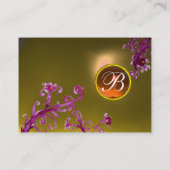 MAGIC BERRIES MONOGRAM, topaz yellow sinaasappel Visitekaartje (Achterkant)