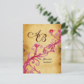 MAGIC BERRIES MONOGRAM WACHTZegelperkament Kaart (Staand voorkant)