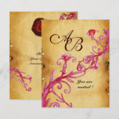 MAGIC BERRIES MONOGRAM WACHTZegelperkament Kaart (Voorkant / Achterkant)