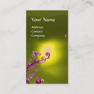 MAGIC BERRIES MONOGRAM yellow Visitekaartje