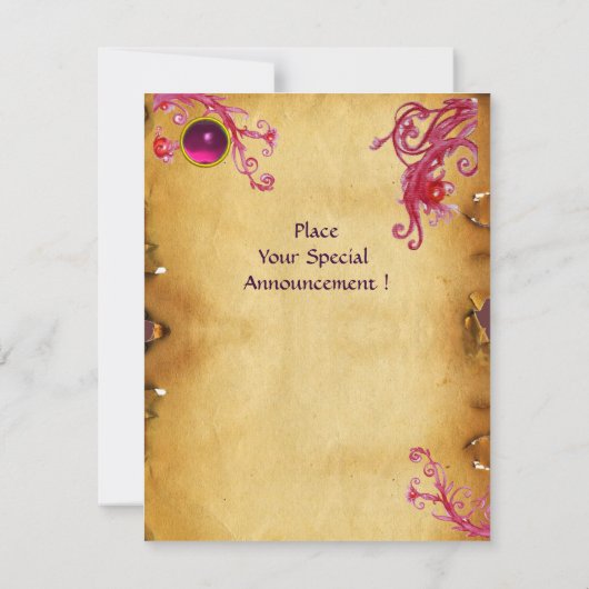 MAGIC BERRIES PARCHEMENT GEM red ruby Kaart (Achterkant)