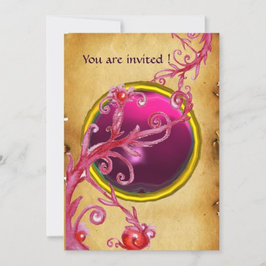 MAGIC BERRIES PARCHEMENT GEM red ruby Kaart (Voorkant)