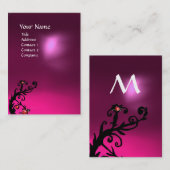 MAGIC BERRIES PINK FUCHSIA AMETHYST GEM MONOGRAM VISITEKAARTJE (Voorkant / Achterkant)