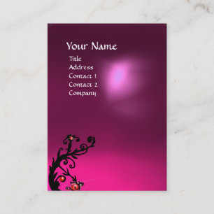 MAGIC BERRIES PINK FUCHSIA AMETHYST GEM MONOGRAM VISITEKAARTJE
