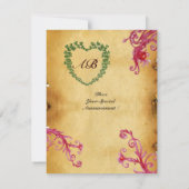 MAGIC BERRIES SHAMROCK HEART MONOGRAM parchment Kaart (Achterkant)