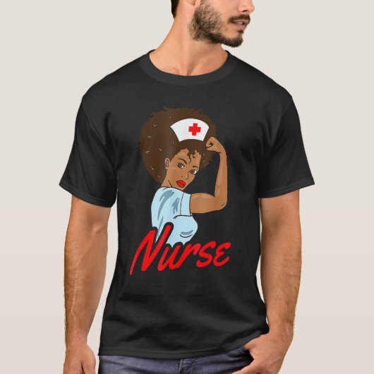 Magic Black Nurse Melanin Black History Pride Nurs T-shirt (Voorkant)