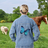 Magic Blue Butterfly & Stars Denim Veste