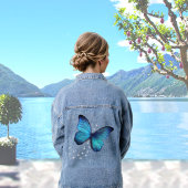 Magic Blue Butterfly & Stars Denim Veste