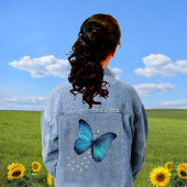 Magic Blue Butterfly & Stars Denim Veste