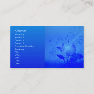 Magic Blue-kaart Visitekaartje