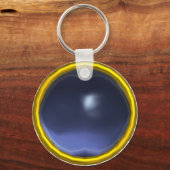 MAGIC BLUE TOPAZ GEM STONE SLEUTELHANGER (Achterkant)