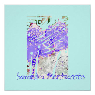 Magic Blue Water Rozen Glanzend Poster Perfect Poster