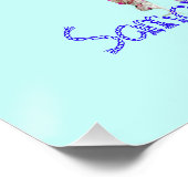 Magic Blue Water Rozen Glanzend Poster Perfect Poster (Hoek)