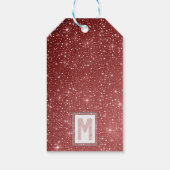 MAGIC Blush Waterverf Monogram & Bourgogne Sterren Cadeaulabel (Achterkant)