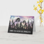 Magic Bokeh Forest Dank u kaart (Gele Bloem)