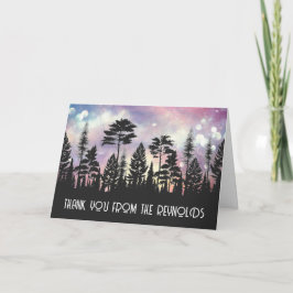 Magic Bokeh Forest Dank u kaart