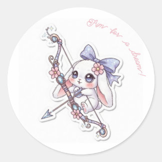 Magic Bow Bunny - Dreamy Fantasy Adventure Kawaii  Ronde Sticker