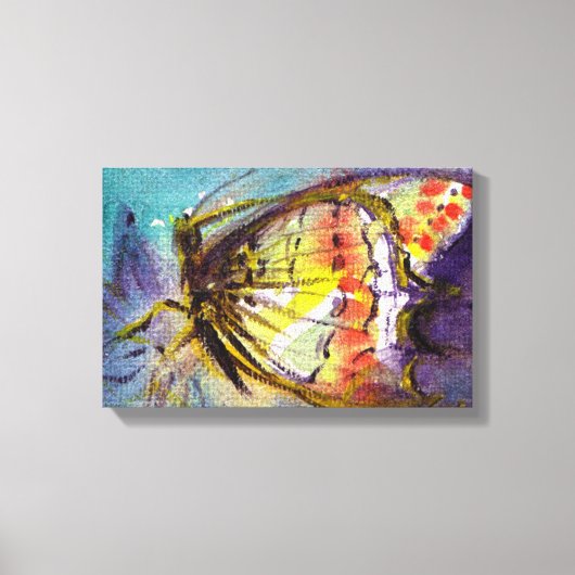 MAGIC BUTTERFLES zwart-wit Canvas Afdruk (Voorkant)