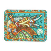 MAGIC CANDY CORN DRAGON, HALLOWEEN FANTASY BEAST MAGNEET (Horizontaal)