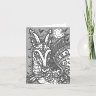 MAGIC CANDY CORN DRAGON, HALLOWEEN FANTASY Blank Kaart