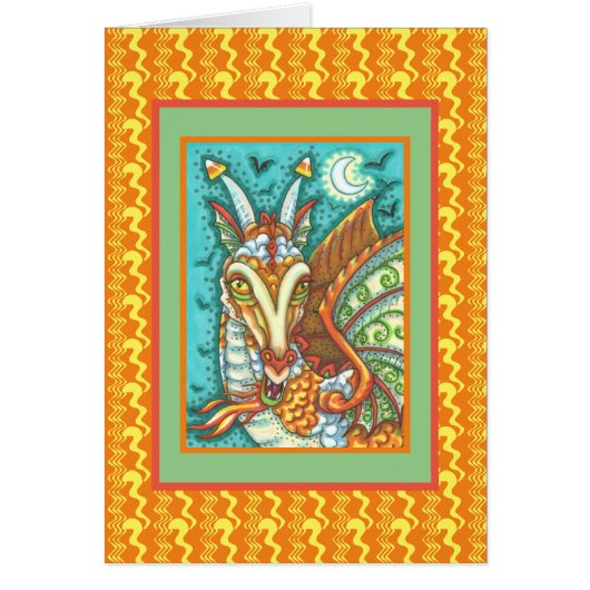 MAGIC CANDY CORN DRAGON, HALLOWEEN FANTASY CARD (Voorkant)