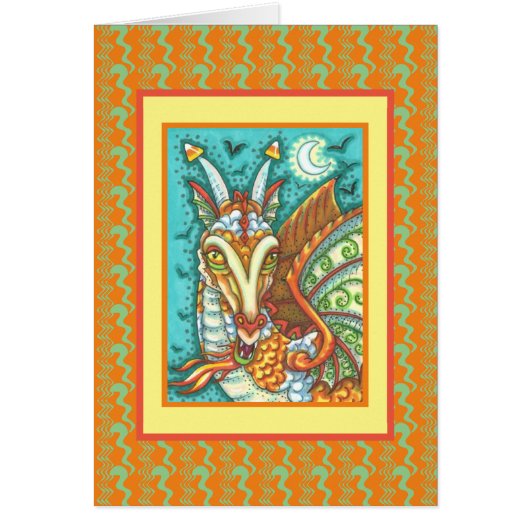 MAGIC CANDY CORN DRAGON, HALLOWEEN FANTASY CARD (Voorkant)