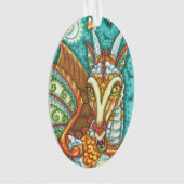 MAGIC CANDY CORN DRAGON, HALLOWEEN FANTASY ORNAMENT (voorkant)