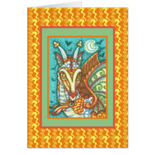MAGIC CANDY CORN DRAGON, HALLOWEEN IMAGINAIRE CARD