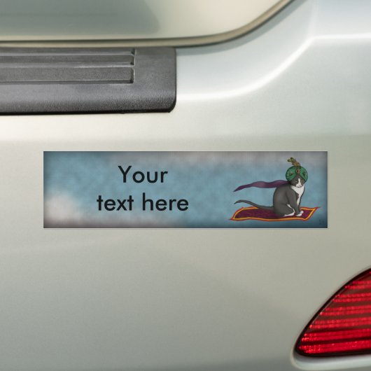 Magic Carpet Cat, bumper sticker (En voiture)