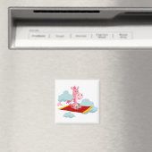 Magic Cartoon Unicorn's Magic Carpet Ride Magnet (In Situ (Lave-vaisselle))