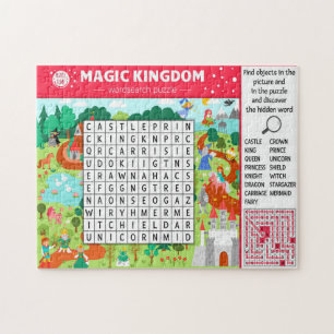 Magic Castle Word Search Kinder Game Legpuzzel