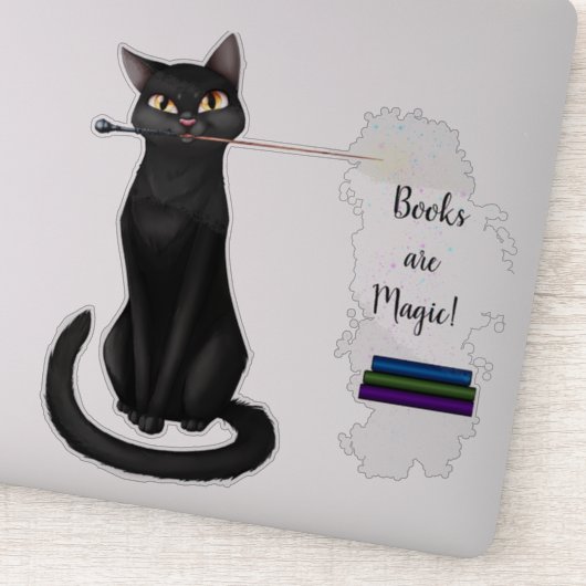 Magic Cat Books Sticker (Détail)